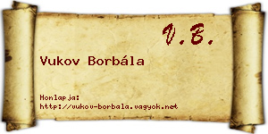 Vukov Borbála névjegykártya